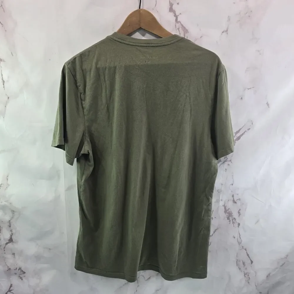 Everlane T Shirt Mens Army Green Short Sleeve Crew Organic Cotton Lightweight - Picture 5 of 9
